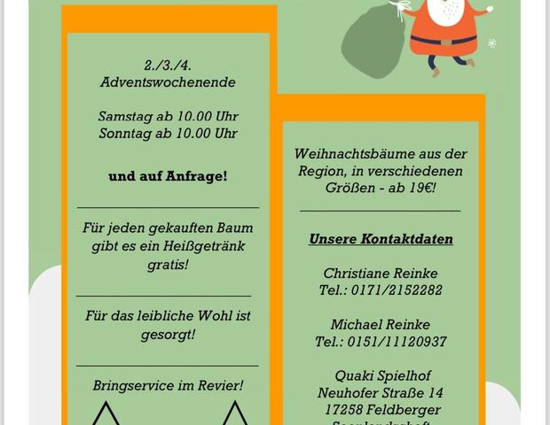 Weihnachtsbau - und Schmuckreisigverkauf